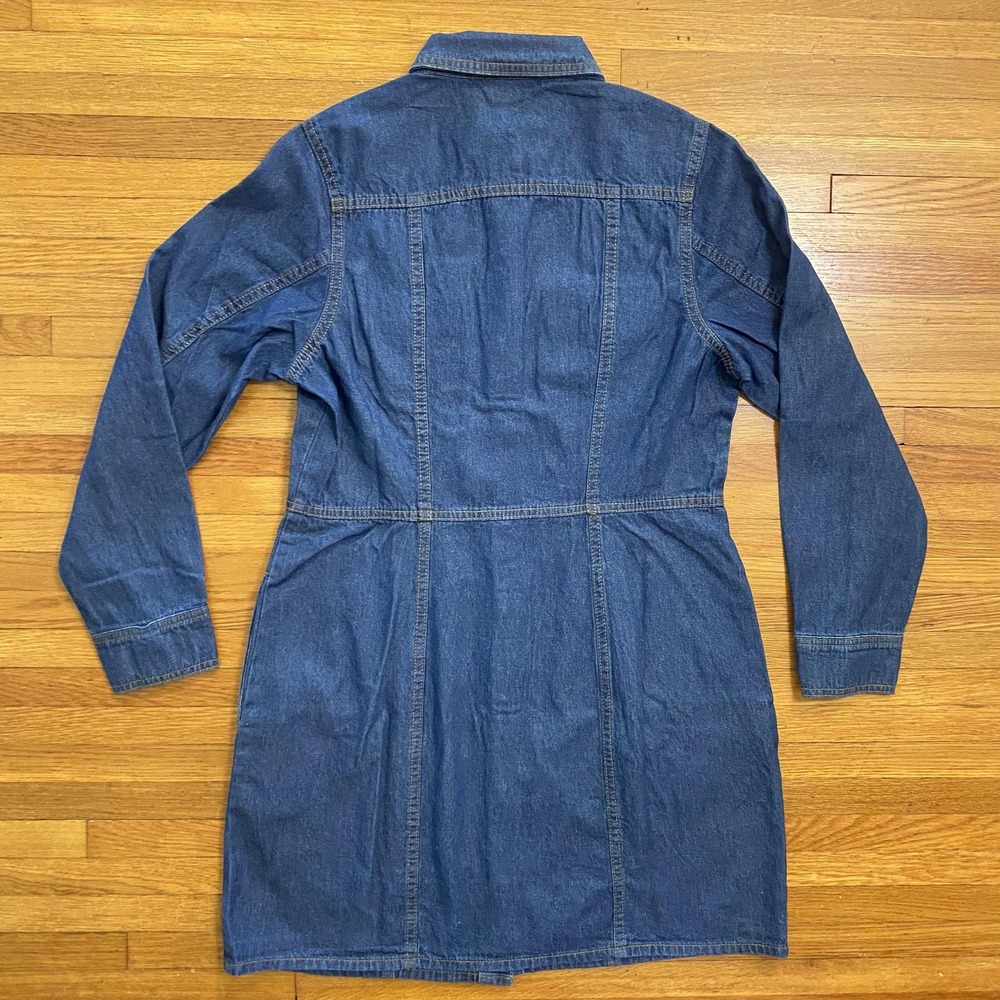 Frye Indigo Denim Long-Sleeve Shirt Dress - Picture 12 of 13